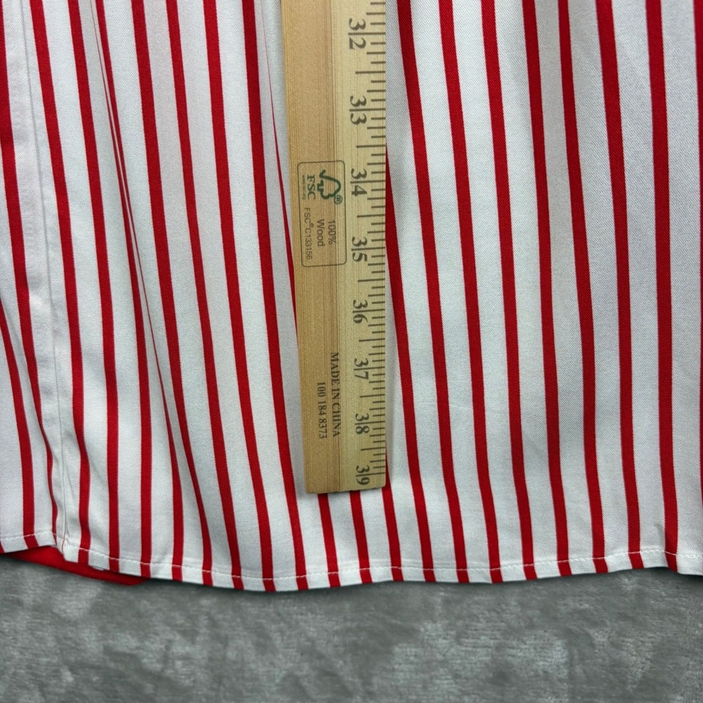 Hell Bunny Ahoy Dress XL UK 16 Red White Striped Nautical Retro Button Summer - Picture 9 of 14